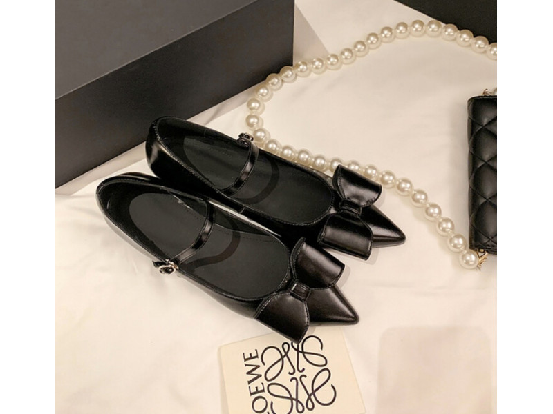 Women Mary Jane Natual Real Leather Flats Sweet Bowknot Pointed Toe Strap Buckle Flat Shoes Lady Dating Office Footwear Women Mary Jane Natual Real Leather Flats Sweet Bowknot Pointed Toe Strap Buckle Flat Shoes Lady Dating Office Footwear
