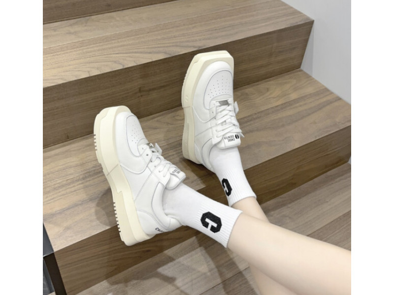 Real Leather Flat Platform Sneakers Women Chunky White Casual Flat Shoes Lady Leisure Mix-color Lace-up Footwear Daily Real Leather Flat Platform Sneakers Women Chunky White Casual Flat Shoes Lady Leisure Mix-color Lace-up Footwear Daily