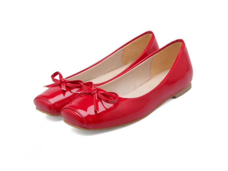 Women Ballet Flats Lovely Sweet Bow-tie Ballerina Shoes Ladies Red Square Toe Flat Shoes Spring Women Ballet Flats Lovely Sweet Bow-tie Ballerina Shoes Ladies Red Square Toe Flat Shoes Spring