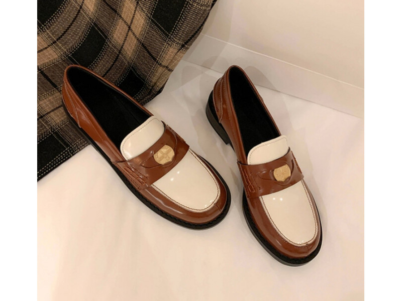 Natural Genuine Leather Penny Loafers Women Mix -color Handmade Metal Decora tion Slip-on Flats Shoe Ladies Spring Autumn Natural Genuine Leather Penny Loafers Women Mix -color Handmade Metal Decora tion Slip-on Flats Shoe Ladies Spring Autumn