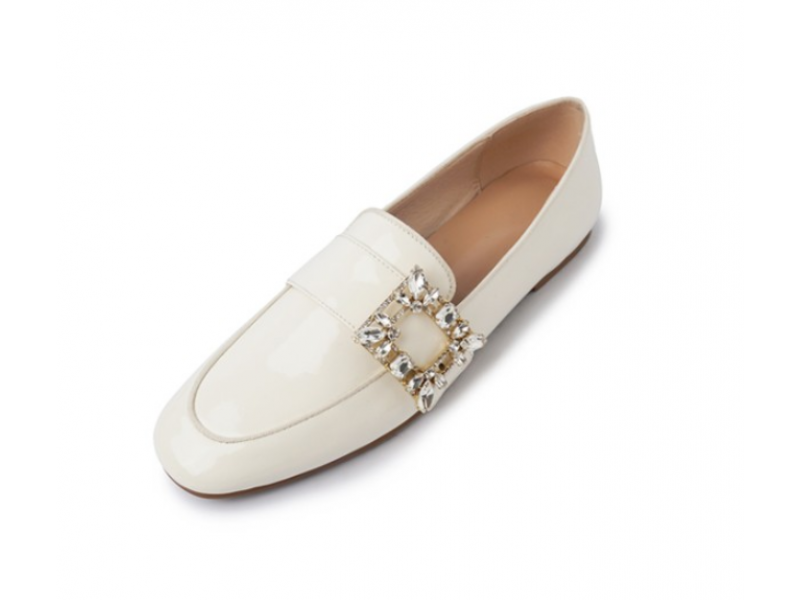 Soft Sheep Leather Loafers for Women Brand Designer Crystal Rhinestone Charm Flat Shoes Ladies Slipons Flats Creepers Soft Sheep Leather Loafers for Women Brand Designer Crystal Rhinestone Charm Flat Shoes Ladies Slipons Flats Creepers