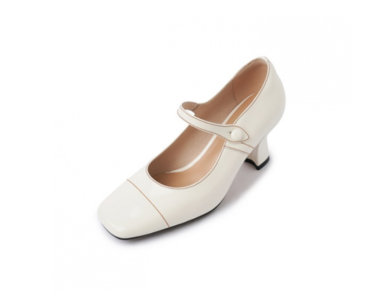 Designer Women High Heels Pumps Natural Sheep Leather Mary Janes Shoes High- heeled Office Dress Pumps Chic Designer Women High Heels Pumps Natural Sheep Leather Mary Janes Shoes High- heeled Office Dress Pumps Chic