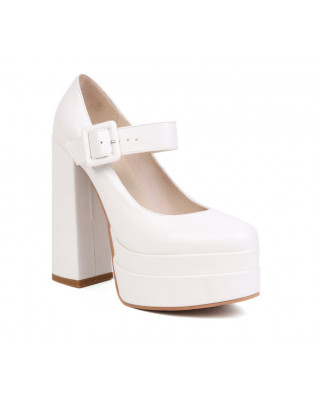 Thick Super High Heels Women Mary Jane Shoes Platform Ladies Buckle Strap Beige Round Toe Goth Pumps Party Thick Super High Heels Women Mary Jane Shoes Platform Ladies Buckle Strap Beige Round Toe Goth Pumps Party