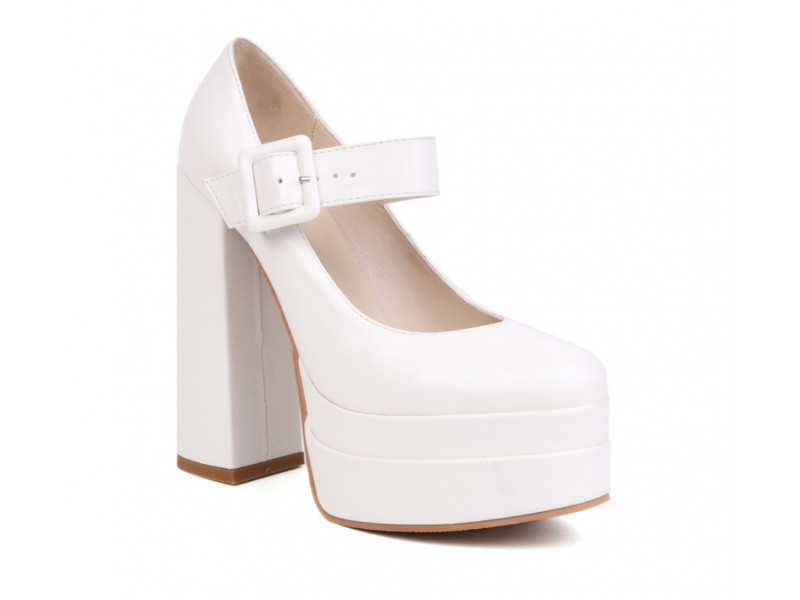 Thick Super High Heels Women Mary Jane Shoes Platform Ladies Buckle Strap Beige Round Toe Goth Pumps Party Thick Super High Heels Women Mary Jane Shoes Platform Ladies Buckle Strap Beige Round Toe Goth Pumps Party