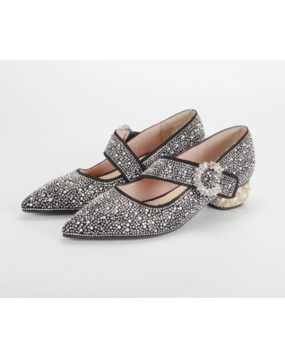 Women Crystal Mary Janes Pumps Lady Fashion Pearls Round Heels Party Shoes Elegant Low Heels Women Crystal Mary Janes Pumps Lady Fashion Pearls Round Heels Party Shoes Elegant Low Heels